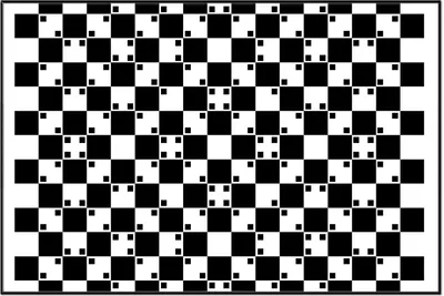 Produktbild von Wallario Wandbild Optische Täuschung - Illusion - schwarz weiß II, Größe: 61 x 91,50 cm, Poster mit schwarzem Aluminiumrahmen