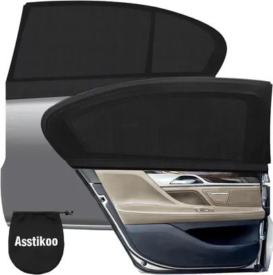Produktbild von Autosonnenschutz 2 Stück, UV-Schutz, für Seitenfenster, Netzmaterial, universal