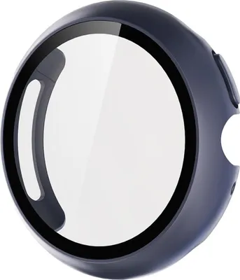 Image de Pour Google Pixel Watch 4 45mm Housse de protection en plastique + 9H verre dur bleu