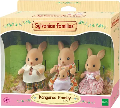 Immagine prodotto di Sylvanian Families Famiglia Canguro Borsa Madre, Padre, Bambino, Canguri, Figure, Figure da gioco, L5272