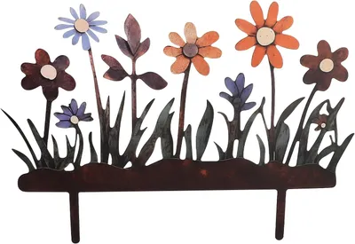 Imagen del producto de Clavo metálico para macetas, color óxido, 1 unidad, para jardín y balcón