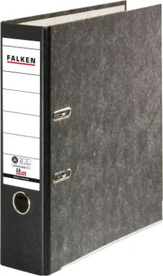 Produktbild von Falken 20x Ordner RC-Wolkenmarmor A4 farb Rücken 80mm Rücken schwarz 80024136F