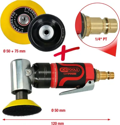 Immagine prodotto di KS Tools SlimPOWER mini smerigliatrice pneumatica, 19000 giri/min