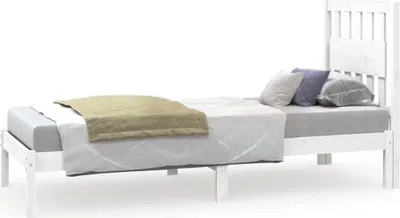 Productafbeelding van vidaXL Massief houten bed zonder matras, wit