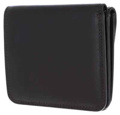 Zdjęcie produktu dla Złoty portfel skórzany Polo RFID Protect z klapką 1174 ciemnobrązowy