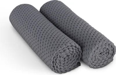 Zdjęcie produktu dla Ściereczka z mikrofibry Double Face 300 g/m² - 60 cm x 40 cm - (opakowanie 2 szt.) antracytowa