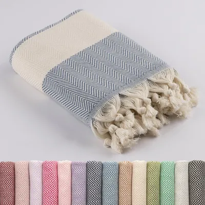 Obrázek produktu pro Plážový ručník 100 x 180 cm - 100% bavlna - Indigo