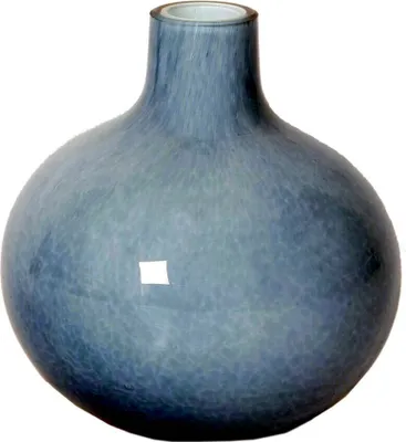 Produktbild von Vase bauchig/rund blau Höhe ca.13cm