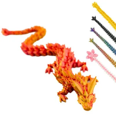 Produktbild von Dekofigur 30 cm Rot-Gold 3D Fantasy-Thema Sammlerstück