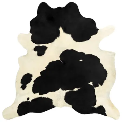 Immagine prodotto di Tappeto in Vera Pelle Bovina Nero e Bianco 180x220 cm