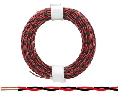 Obrázek produktu pro Dvojitý vodič 0,04 mm² / 10 m červený-černý