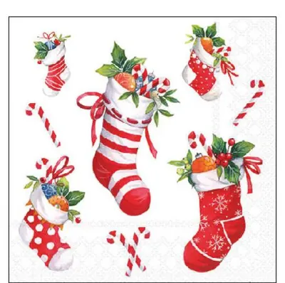 Productafbeelding van Ambiente cocktailservetten, 25 x 25 cm – Kerstthema