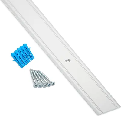 Produktbild von 1 Stück Übergangsschiene Cross aus Aluminium Silber eloxiert 1000 x 30 x 2 mm Übergangsprofil gelocht inkl. Schrauben u. Dübel Bodenprofil für Teppich, Laminat, Fliesen Übergänge