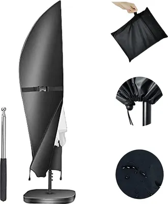 Produktbild von Schutzhülle für Sonnenschirm - wasserdicht - 600D Oxford - für Schirmständer 2 bis 4 m