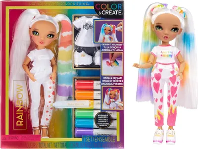 Produktbild von Rainbow High Color & Create Fashion Doll- Character 3 (green eyes), Modepuppe, Weiblich, 6 Jahr(e), Mädchen, Mehrfarbig