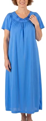 Immagine prodotto di Abito da donna Shadowline taglie forti, con motivo floreale, lunghezza 134 cm, maniche corte a sbuffo