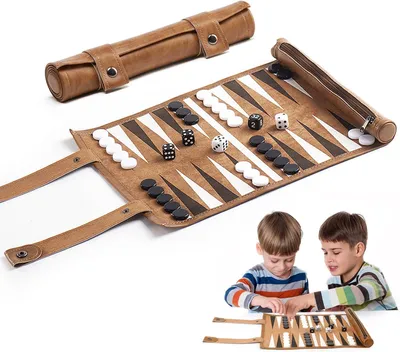 Zdjęcie produktu dla Zestaw do gry Backgammon, plansza 32 x 26 cm, dla dorosłych