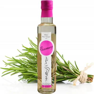 Produktbild von Messino Weißweinessig mit Rosmarin 250 ml – Aromatischer Griechischer Kräuteressig, Natürlich & Vielseitig