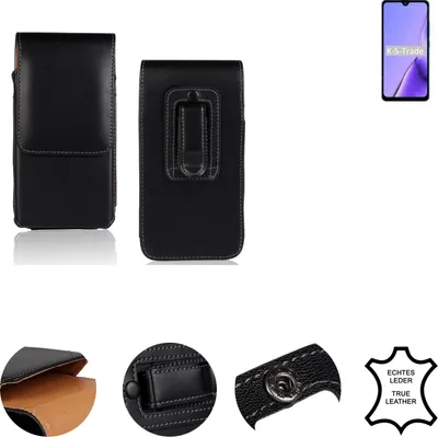 Produktbild von K-S-Trade Holster Gürteltasche Handy Hülle Schutzhülle kompatibel mit Cubot Note 7 Handyhülle Leder schwarz, 1x