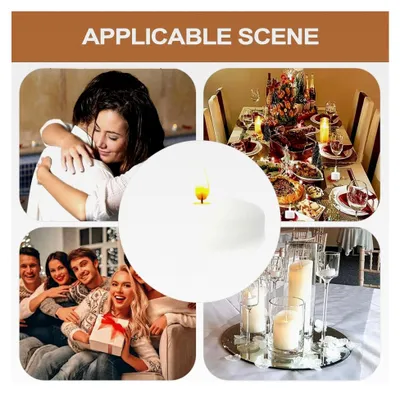 Produktbild von Runde Brennende Kerze | Hochzeitskerzen für Tischdekoration, Saubere Brenndauer für Hochzeiten, Partys, romantische Abendessen und Valentinstag