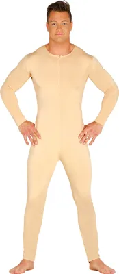 Immagine prodotto di Tuta da atleta costume intero elasticizzato carnevale color pelle sport fine, taglia: 46 - 48 (S) colore: Naturale