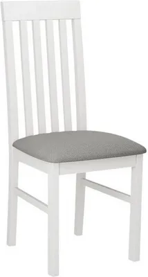 Immagine prodotto di Sedia da pranzo imbottita DANBURY 1 - bianco / grigio
