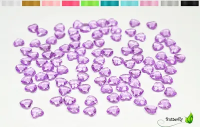 Produktbild von 100 Dekosteine HERZEN 1,2 cm, Farbe:lila / purpur 465