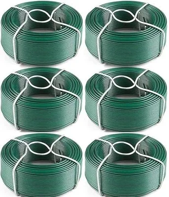 Zdjęcie produktu dla Drut ogrodowy zielony ocynkowany PVC do ogrodzenia 6X50M