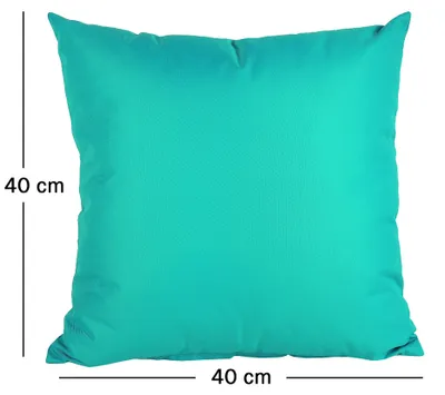 Produktbild von JACK 40x40cm Outdoor Lounge Kissen Dekokissen inkl. XXL-Füllung Wasserabweisend Sitzkissen Garten Stuhl Lotus Effekt, Farbe:Türkis
