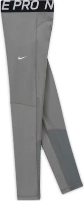Produktbild von Nike Pro Big Kids' (Girls') Tights Leggings CARBON HEATHER/WHITE XL