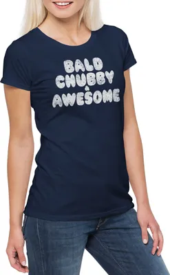 Produktbild von Urban Backwoods Bald Chubby & Awesome, Damen T-Shirt, Farbe: Navy, Größe: 3XL