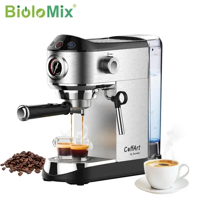 Produktbild von Espressomaschine - CM7008NEW - 20 Bar Druck - Halbautomatisch - Milchaufschäumer-Dampflanze - 10–12 Tassen - Edelstahl - EU‑Stecker - Weiß