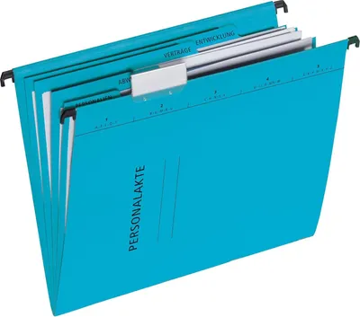 Image de Pochette à suspendre pour documents personnels - 5 compartiments - Rouge - Format A4
