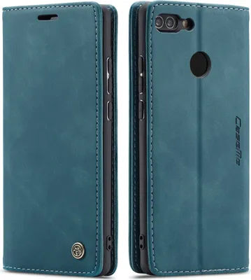 Image de Huawei P Smart Case, RetroPolyuréthaneLeather Case, Card Pockets, Magnetic Closure, Case with Stand Function for Huawei P Smart blue