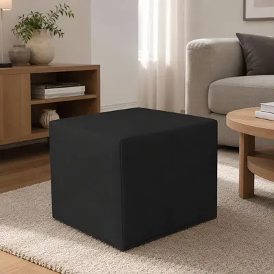 Produktbild von Talamo Italia Pouf 40x40x42h cm Schwarz, Kubische Form