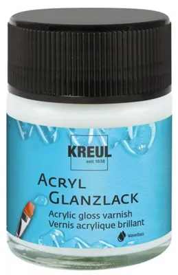 Produktbild von Kreul Acryl-Glanzlack auf Wasserbasis transparent 50 ml