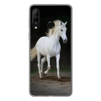 Produktbild von MuchoWow® Handyhülle Schutzhülle Hülle für Huawei P30 Lite Pferde - Sand - Dunkel Silikon Softcase Handy Hülle - Handyhülle