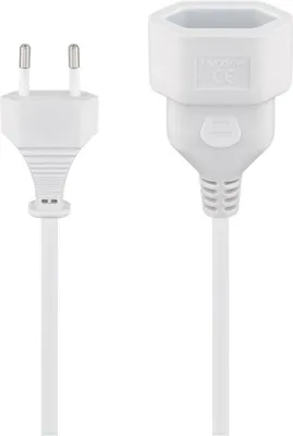 Zdjęcie produktu dla goobay Verlängerungskabel Eurostecker weiß 2 m (Bulk)
