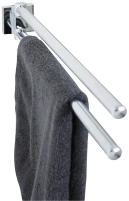 Image de FACKELMANN Barre porte-serviettes MARE à 2 branches, porte-serviettes à deux branches, porte-serviettes (couleur : argent)