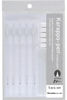 Produktbild von Kuretake Karappo Pen Leer Pinselstift Fine 5 Stück