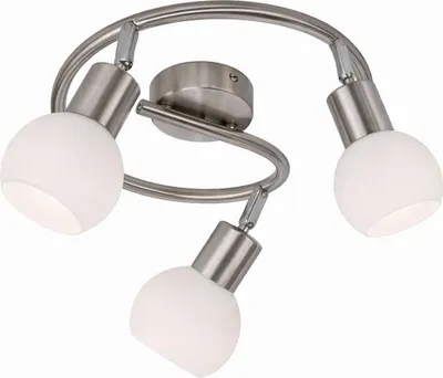 Produktbild von LED Deckenleuchte, 3-Flammig, Glas, Spots beweglich, D 25 cm