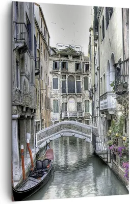 Produktbild von Bild auf Leinwand - Leinwandbild - Einteilig - Venedig Brücke Wasser - 80x120cm - Wand Bild - Wanddeko - Wandbilder - Leinwanddruck - Wanddekoration - Leinwand bilder - Wandbild - PA80x120-3522