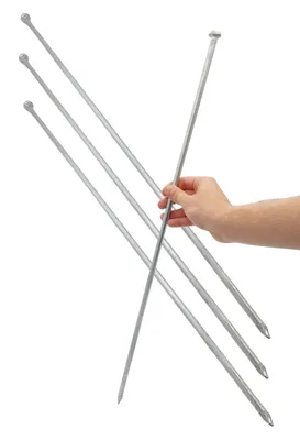Produktbild von 4x Erdnagel 70cm f. Sturmanker Bodenanker Zeltnagel XXL Stahl feuerverzinkt Ø1cm