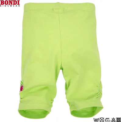 Produktbild von Bondi Kidswear Baby Caprilegging „Cherry“ – Apfelgrün, elastisch, 95 % Baumwolle 68