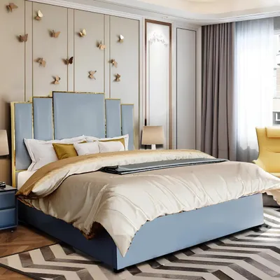 Immagine prodotto di Letto Tappezzeria Design Letti Hotel Matrimonio 180x200cm Camera da letto in pelle Doppia
