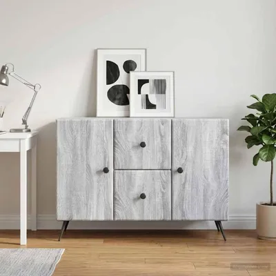 Produktbild von vidaXL Sideboard Graues Sonoma 89 x 34,5 x 60 cm Holzwerkstoff