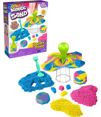 Obrázok produktu pre Kinetic Sand KNS ACK Squish N Create FR GML, Detský kinetický piesok, 3 rok / roky, Modrá, Ružová, Žltá