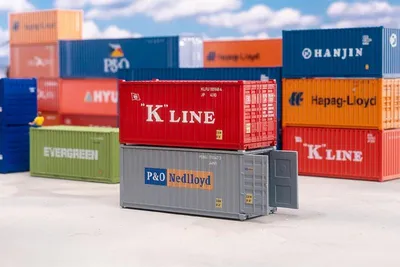 Produktbild von Faller 182006 - H0 - 20' Container K-LINE und P&O - Neu
