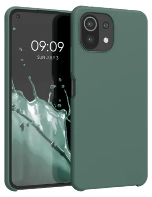 Produktbild von kwmobile Handyhülle für Xiaomi 11 Lite (5G) NE / Mi 11 Lite (5G) Hülle - Case Silikon - Kabelloses Laden - Schutzhülle Cover in Blaugrün