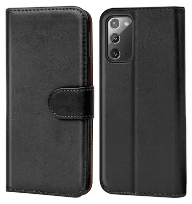 Produktbild von Conie Klapp Tasche für Samsung Galaxy Note 20 Kartenfach Rundumschutz Hülle in Schwarz